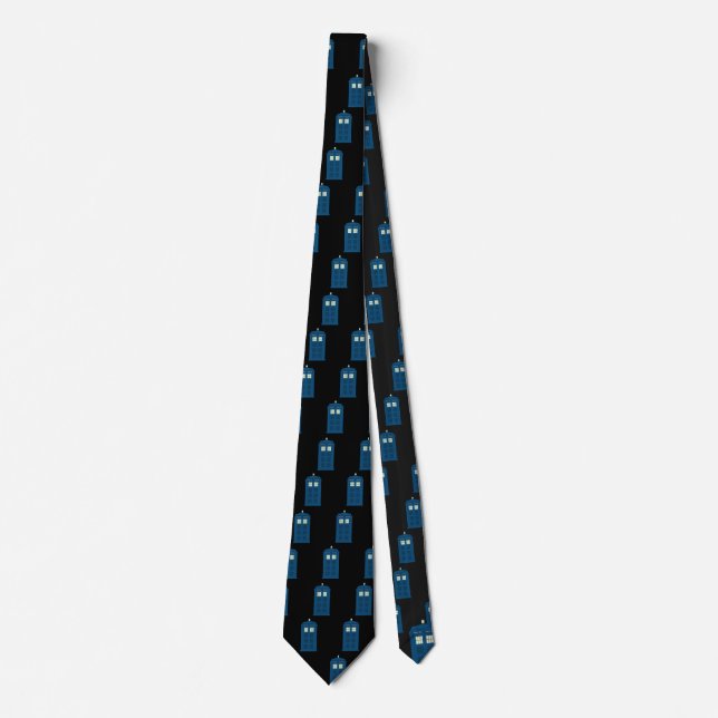 British Police Call Box Personalised Tie (Front)