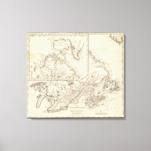 British Possessions in North America Canvas Print