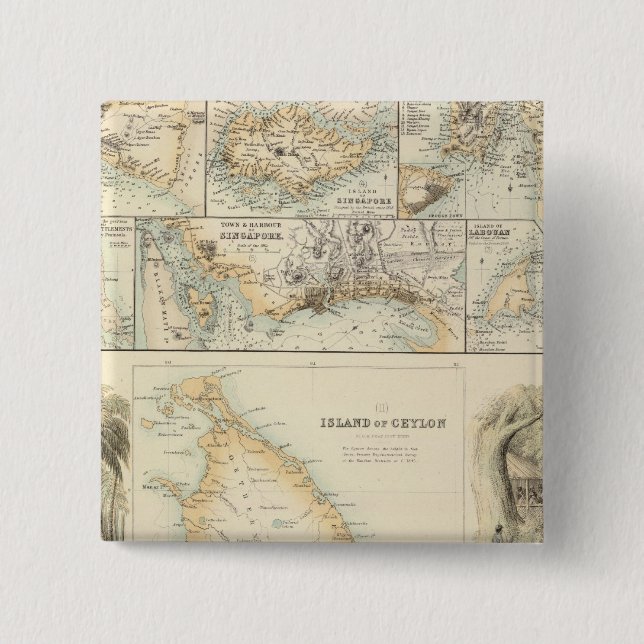 British Possessions in the Indian Seas 15 Cm Square Badge (Front)