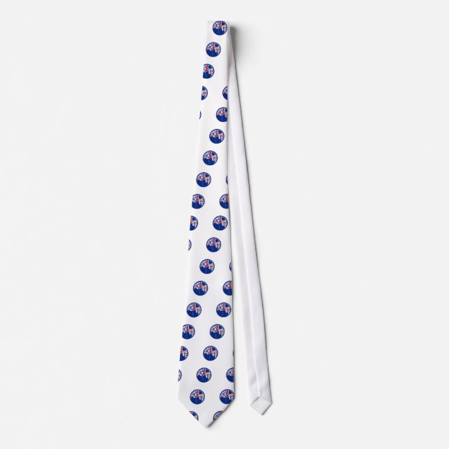 British Power Lineman Union Jack Flag Icon Tie (Front)