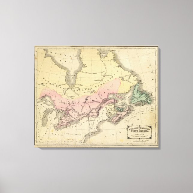 British Provinces of North America Canvas Print (Front)