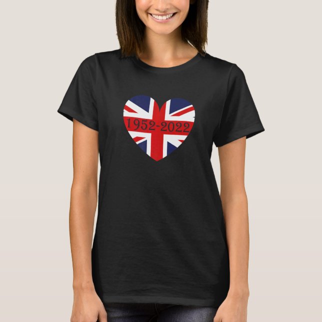 British Queen Monarchy 70th Anniversary Platinum J T-Shirt (Front)