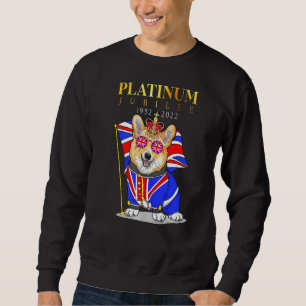 British Queen Monarchy Platinum Jubilee Union Jack Sweatshirt