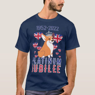 British Queen Platinum Jubilee 70 Years Welsh Corg T-Shirt