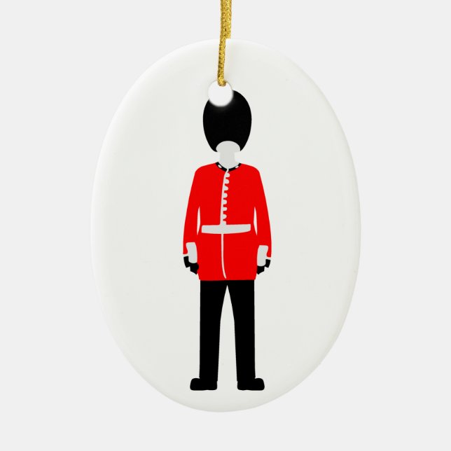 British Queen’s Guard Ceramic Tree Decoration (Front)