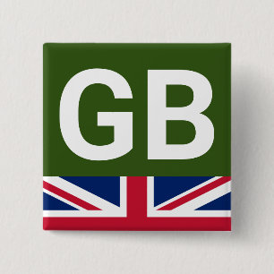 British Racing Green 15 Cm Square Badge