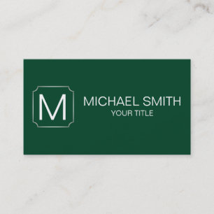 British racing green colour background business card
