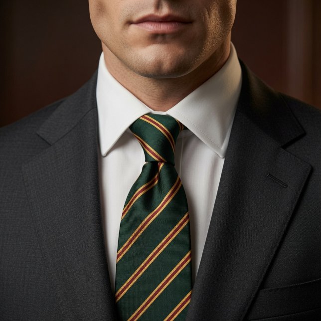 British Racing Green Regimental Stripe Tie (Creator Uploaded)