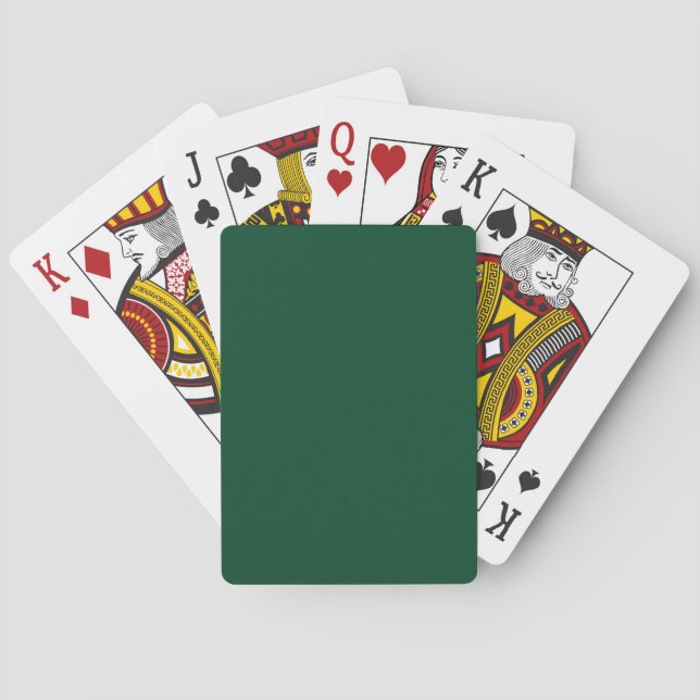 British racing green  (solid colour)  playing cards (Back)