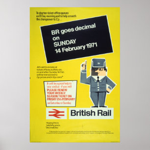 British Rail goes decimal Poster