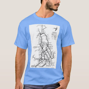 British Rail Intercity Carriage Map 1993 T-Shirt