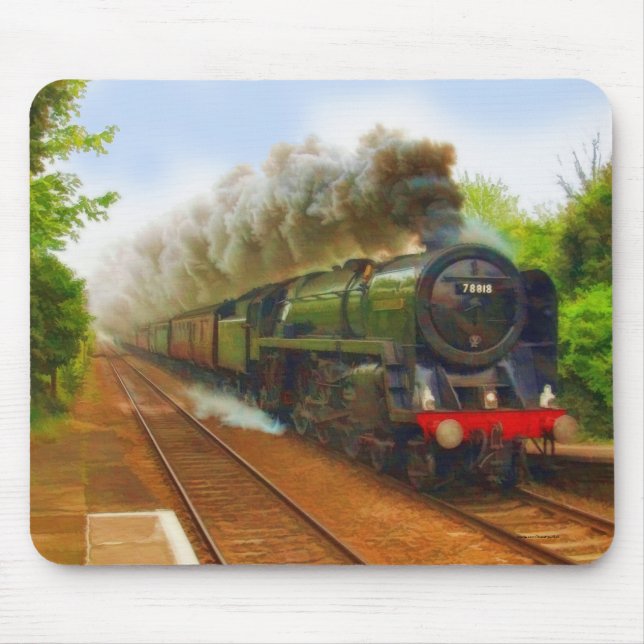 British Railway Steam Train Art IV Mouse Pad (Front)