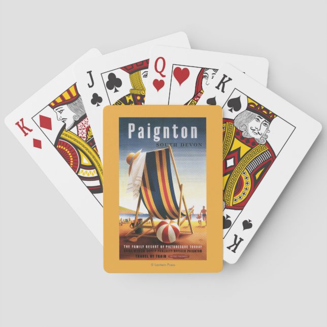 British Railways Beach Chair and Ball Poster Playing Cards (Back)
