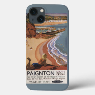British Railways Girl Looking over a Cliff iPhone 13 Case
