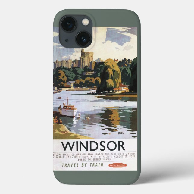 British Railways Windsor Castle Thames Poster Case-Mate iPhone Case (Back)