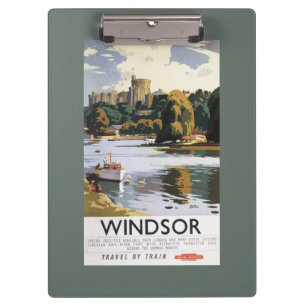 British Railways Windsor Castle Thames Poster Clipboard