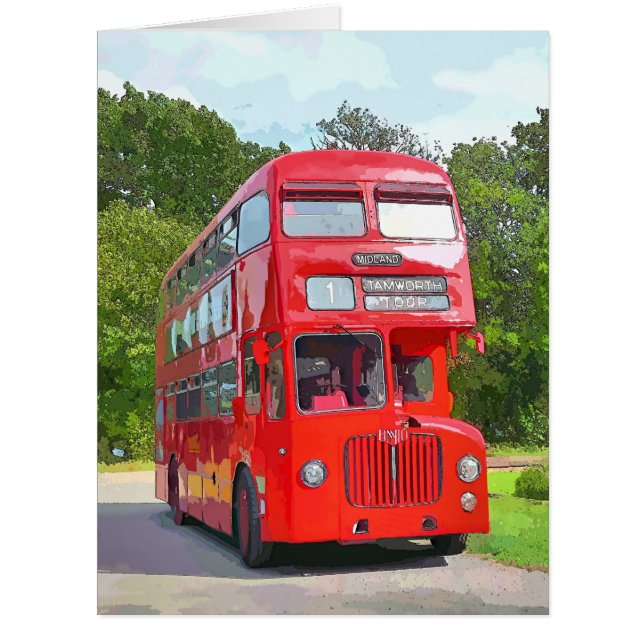 BRITISH RED BUS CARD (Front)