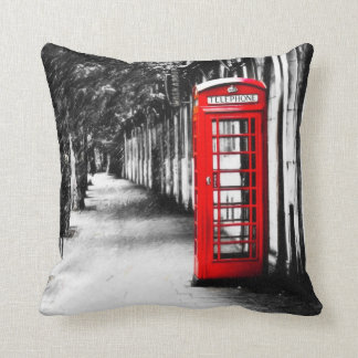 British Red Telephone Box from London Cushion
