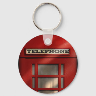 British Red Telephone Box Keychain