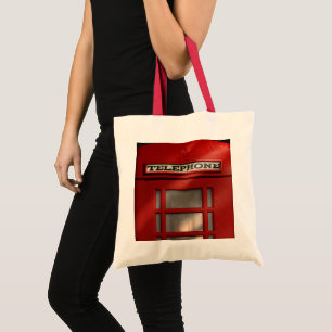 British Red Telephone Box London Tote Bag