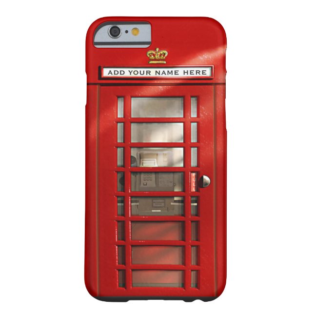 British Red Telephone Box Personalised Case-Mate iPhone Case (Back)