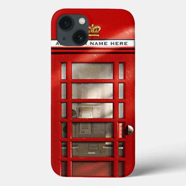 British Red Telephone Box Personalised Case-Mate iPhone Case (Back)