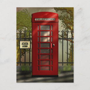 British Red Telephone Box Postcard