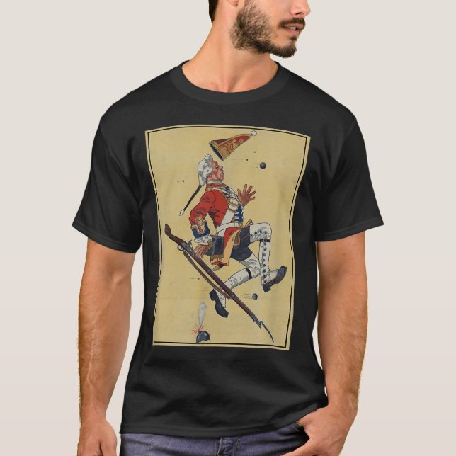 British Redcoat Soldier Dodges Bullets - American  T-Shirt (Front)