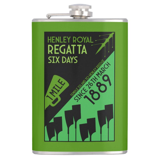 British River Thames Regatta Hip Flask (Front)