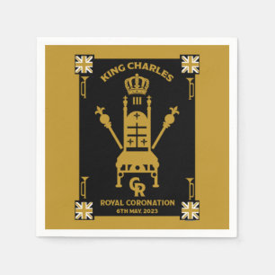 British Royal Coronation King Charles III     Napkin