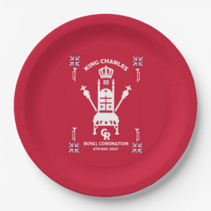 British Royal Coronation King Charles III    Paper Plate