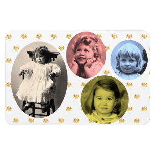 British royal girls with coat of arms magnet