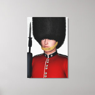 British Royal Guard Soldier London Art Canvas Print