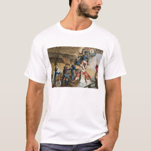 British Sailors Boarding a Man of War, engraved by T-Shirt