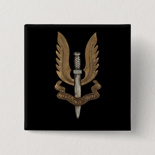 British SAS 15 Cm Square Badge (Front)
