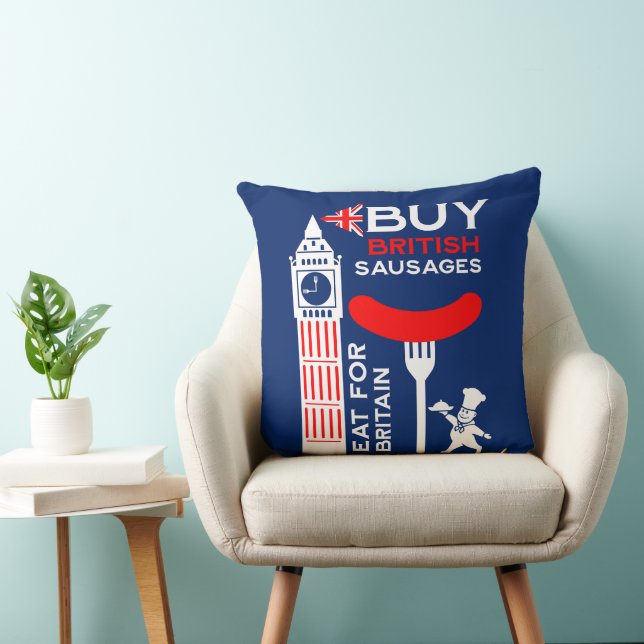 British Sausage And Mash Kitchen Cushion (Chair)