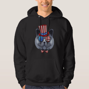 British Shorthair 4th Of July American Usa Uncle S Hoodie
