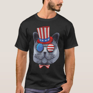 British Shorthair 4th Of July American Usa Uncle S T-Shirt