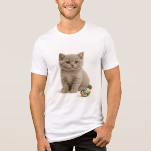 British Shorthair and Yarn Ball Bliss Tri-Blend Shirt
