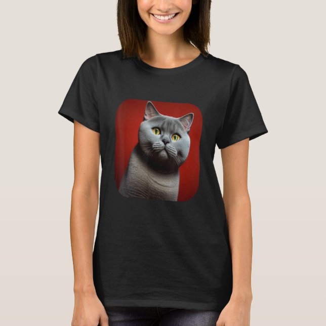 British Shorthair Cat 4 T-Shirt (Front)