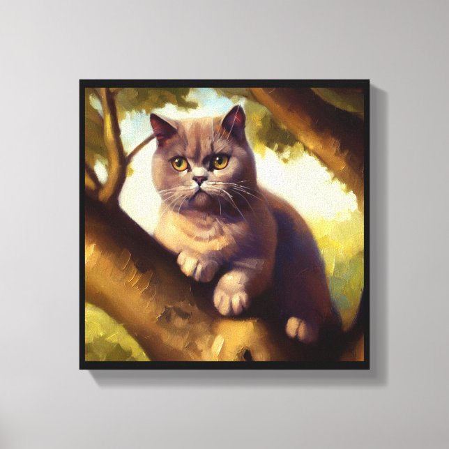 British Shorthair Cat Canvas Print (Front)