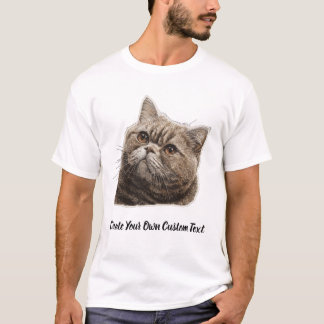 British Shorthair Cat Create Your Own Custom Text  T-Shirt