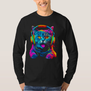British Shorthair Cat DJ Festival T-Shirt