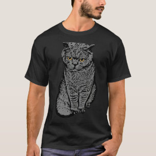 British Shorthair Cat  Feline Meow Kitty Tomcat An T-Shirt