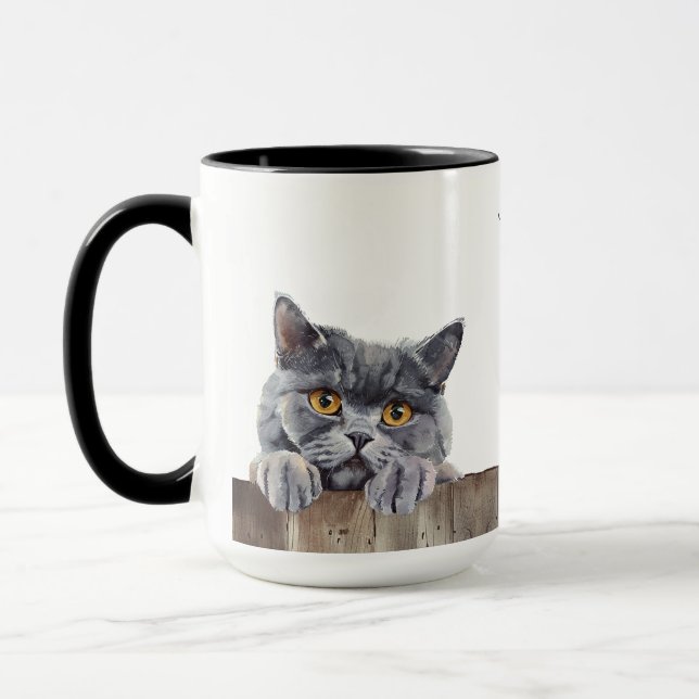 British Shorthair Cat Mug (Left)