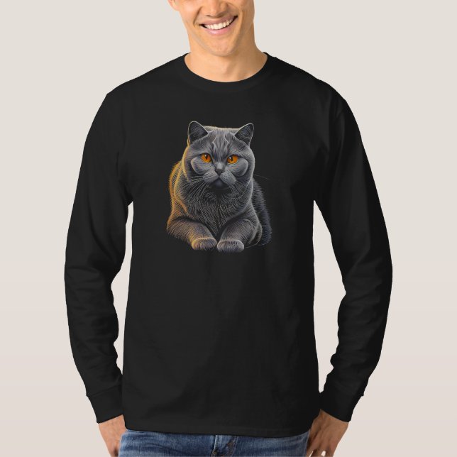 British Shorthair Cat Owner Owners Cats  Graphic T-Shirt (Front)