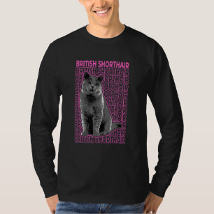 British Shorthair Cat Pastel Aesthetic T-Shirt
