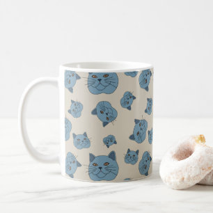 British Shorthair Cat Pattern Coffee Mug