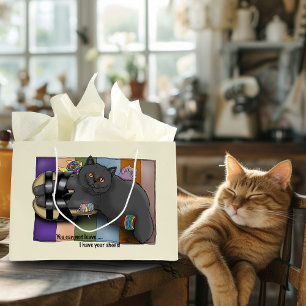 British Shorthair Cat Sandals Funny Cute Large Gift Bag