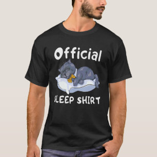 British Shorthair Cat Sleeping on Pillow Funny Sle T-Shirt